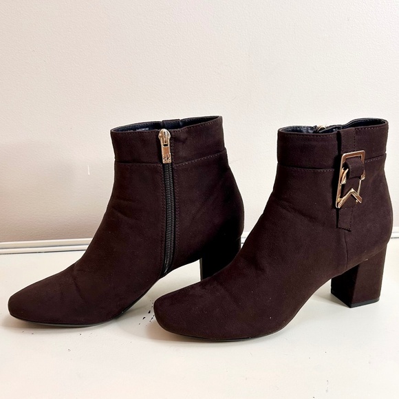 Calvin Klein Shoes - Calvin Klein Ankle Booties Dark Brown Caryn Booties Sz 8